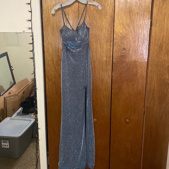 Dresses | Blue Sparkle Prom Dress | Poshmark